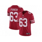 Men's Nike San Francisco 49ers #63 Brandon Fusco Vapor Untouchable Limited Red Team Color NFL Jersey