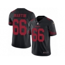 Men's Nike San Francisco 49ers #66 Marcus Martin Limited Black Rush NFL Jersey