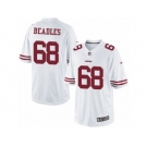 Men's Nike San Francisco 49ers #68 Zane Beadles Limited White NFL Jersey