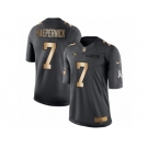 Men's Nike San Francisco 49ers #7 Colin Kaepernick Limited Black Gold Salute to Service NFL Jersey