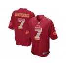 Men's Nike San Francisco 49ers #7 Colin Kaepernick Limited Red Strobe NFL Jersey