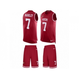 Men's Nike San Francisco 49ers #7 Matt Barkley Limited Red Tank Top Suit NFL Jersey