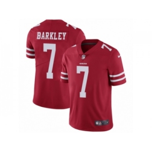 Men's Nike San Francisco 49ers #7 Matt Barkley Vapor Untouchable Limited Red Team Color NFL Jersey