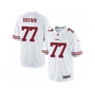 Men's Nike San Francisco 49ers #77 Trent Brown Limited White NFL Jersey