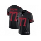 Men's Nike San Francisco 49ers #77 Trent Brown Vapor Untouchable Limited Black Alternate NFL Jersey