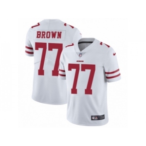 Men's Nike San Francisco 49ers #77 Trent Brown Vapor Untouchable Limited White NFL Jersey