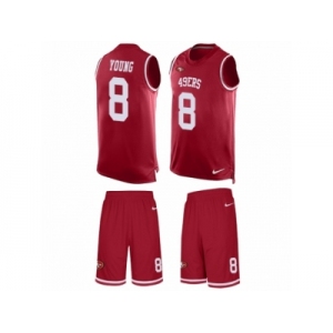Men's Nike San Francisco 49ers #8 Steve Young Limited Red Tank Top Suit NFL Jersey