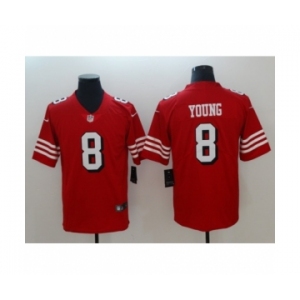 Men's Nike San Francisco 49ers #8 Steve Young Limited red Rush Vapor Untouchable NFL Jerseys