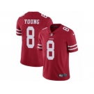 Men's Nike San Francisco 49ers #8 Steve Young Vapor Untouchable Limited Red Team Color NFL Jersey