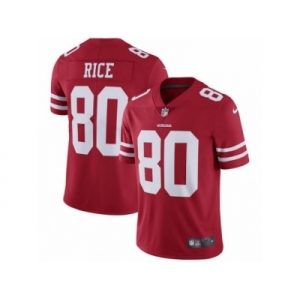 Men's Nike San Francisco 49ers #80 Jerry Rice Vapor Untouchable Limited Red Team Color NFL Jersey