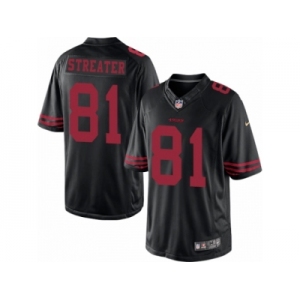 Men's Nike San Francisco 49ers #81 Rod Streater Limited Black NFL Jersey