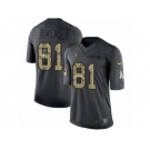 Men's Nike San Francisco 49ers #81 Terrell Owens Limited Black 2016 Salute to Service NFL Jersey