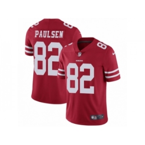 Men's Nike San Francisco 49ers #82 Logan Paulsen Vapor Untouchable Limited Red Team Color NFL Jersey