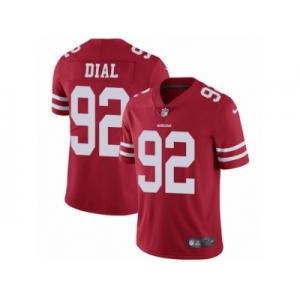 Men's Nike San Francisco 49ers #92 Quinton Dial Vapor Untouchable Limited Red Team Color NFL Jersey