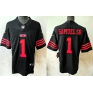 Men's San Francisco 49ers #1 Deebo Samuel Sr Black 2024 FUSE Vapor Limited Stitched Jersey