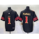 Men's San Francisco 49ers #1 Ricky Pearsall Black 2025 F.U.S.E. “Rivalries” Vapor Limited Stitched Football Jersey