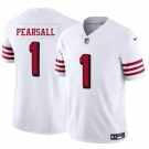 Men's San Francisco 49ers #1 Ricky Pearsall New White 2025 F.U.S.E. Vapor Untouchable Limited Football Stitched Jersey