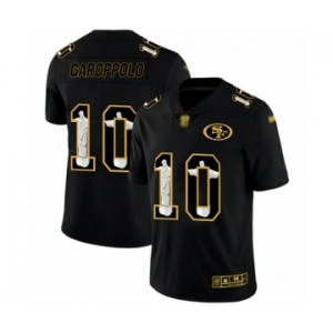 Men's San Francisco 49ers #10 Jimmy Garoppolo Black Jesus Faith Limited Football Jersey