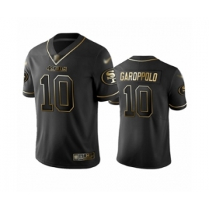 Men's San Francisco 49ers #10 Jimmy Garoppolo Limited Black Golden Edition Football Jersey