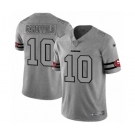 Men's San Francisco 49ers #10 Jimmy Garoppolo Limited Gray Team Logo Gridiron Football Jersey