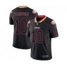 Men's San Francisco 49ers #10 Jimmy Garoppolo Limited Lights Out Black Rush Football Jersey