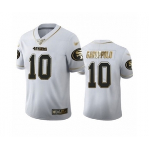 Men's San Francisco 49ers #10 Jimmy Garoppolo Limited White Golden Edition Football Jersey