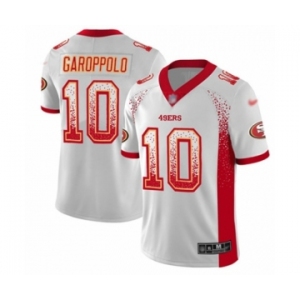 Men's San Francisco 49ers #10 Jimmy Garoppolo Limited White Rush Drift Fashion Football Jersey
