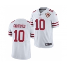 Men's San Francisco 49ers #10 Jimmy Garoppolo White 2021 75th Anniversary Vapor Untouchable Limited Stitched Football Jersey