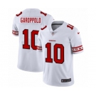 Men's San Francisco 49ers #10 Jimmy Garoppolo White Team Logo Cool Edition Jersey