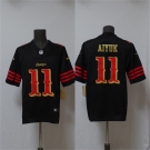 Men's San Francisco 49ers #11 Brandon Aiyuk Black 2025 F.U.S.E. “Rivalries” Vapor Limited Football Stitched Jersey