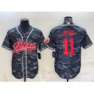 Men's San Francisco 49ers #11 Brandon Aiyuk Grey Camo With Patch Cool Base Stitched Baseball Jersey