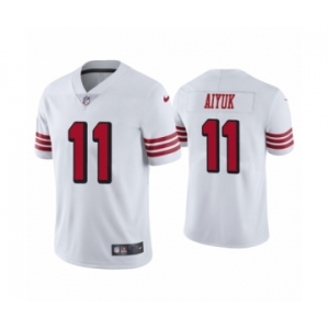 Men's San Francisco 49ers #11 Brandon Aiyuk Limited White Rush Vapor Untouchable Football Jersey