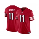 Men's San Francisco 49ers #11 Brandon Aiyuk Red 2023 F.U.S.E. Vapor Limited Throwback Football Stitched Jersey