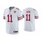 Men's San Francisco 49ers #11 Brandon Aiyuk White 2021 75th Anniversary Vapor Untouchable Limited Stitched Football Jersey