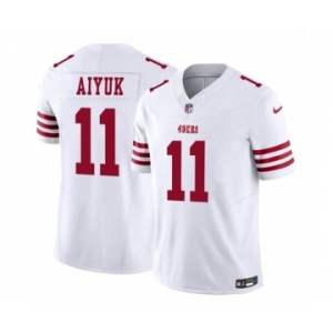 Men's San Francisco 49ers #11 Brandon Aiyuk White 2023 F.U.S.E. Vapor Limited Football Stitched Jersey