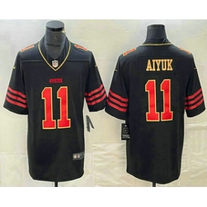 Men's San Francisco 49ers #11 Brandon Aiyuk White Gold Fashion Vapor Limited Stitched Jersey