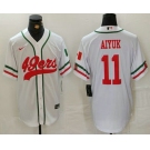 Men's San Francisco 49ers #11 Brandon Aiyuk White Mexico Cool Base Stitched Baseball Jersey