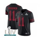 Men's San Francisco 49ers #11 Marquise Goodwin Black Alternate Vapor Untouchable Limited Player Super Bowl LIV Bound Football Jersey