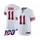 Men's San Francisco 49ers #11 Marquise Goodwin Limited White Rush Vapor Untouchable 100th Season Football Jersey