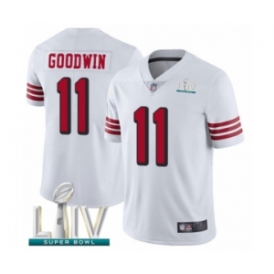 Men's San Francisco 49ers #11 Marquise Goodwin Limited White Rush Vapor Untouchable Super Bowl LIV Bound Football Jersey