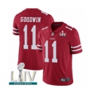 Men's San Francisco 49ers #11 Marquise Goodwin Red Team Color Vapor Untouchable Limited Player Super Bowl LIV Bound Football Jersey