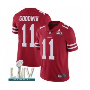 Men's San Francisco 49ers #11 Marquise Goodwin Red Team Color Vapor Untouchable Limited Player Super Bowl LIV Bound Football Jersey