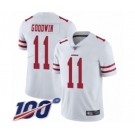 Men's San Francisco 49ers #11 Marquise Goodwin White Vapor Untouchable Limited Player 100th Season Football Jersey