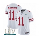 Men's San Francisco 49ers #11 Marquise Goodwin White Vapor Untouchable Limited Player Super Bowl LIV Bound Football Jersey