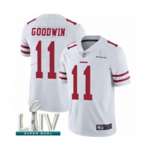 Men's San Francisco 49ers #11 Marquise Goodwin White Vapor Untouchable Limited Player Super Bowl LIV Bound Football Jersey