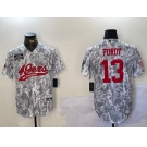 Men's San Francisco 49ers #13 Brock Purdy Arctic Camo 2024 Salute to Service Stitched Baseball Jersey