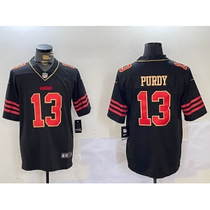 Men's San Francisco 49ers #13 Brock Purdy Black Golden Edition Stitched Nike Limited Jersey