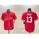 Men's San Francisco 49ers #13 Brock Purdy Red Cool Base Stitched Baseball Jersey