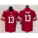 Men's San Francisco 49ers #13 Brock Purdy  Red Vapor Untouchable Stitched Football Jersey