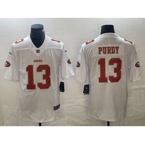 Men's San Francisco 49ers #13 Brock Purdy White Vapor Untouchable Limited Football Stitched Jersey